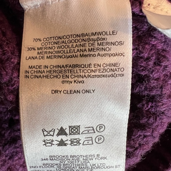 🔥Brooks Brothers Purple Cable Knit Women's Sweater🔥 - Picture 6 of 6